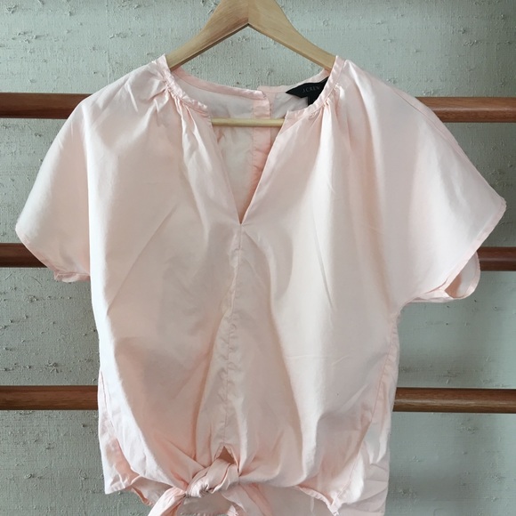 J crew tie front top xs peach color - Picture 2 of 7
